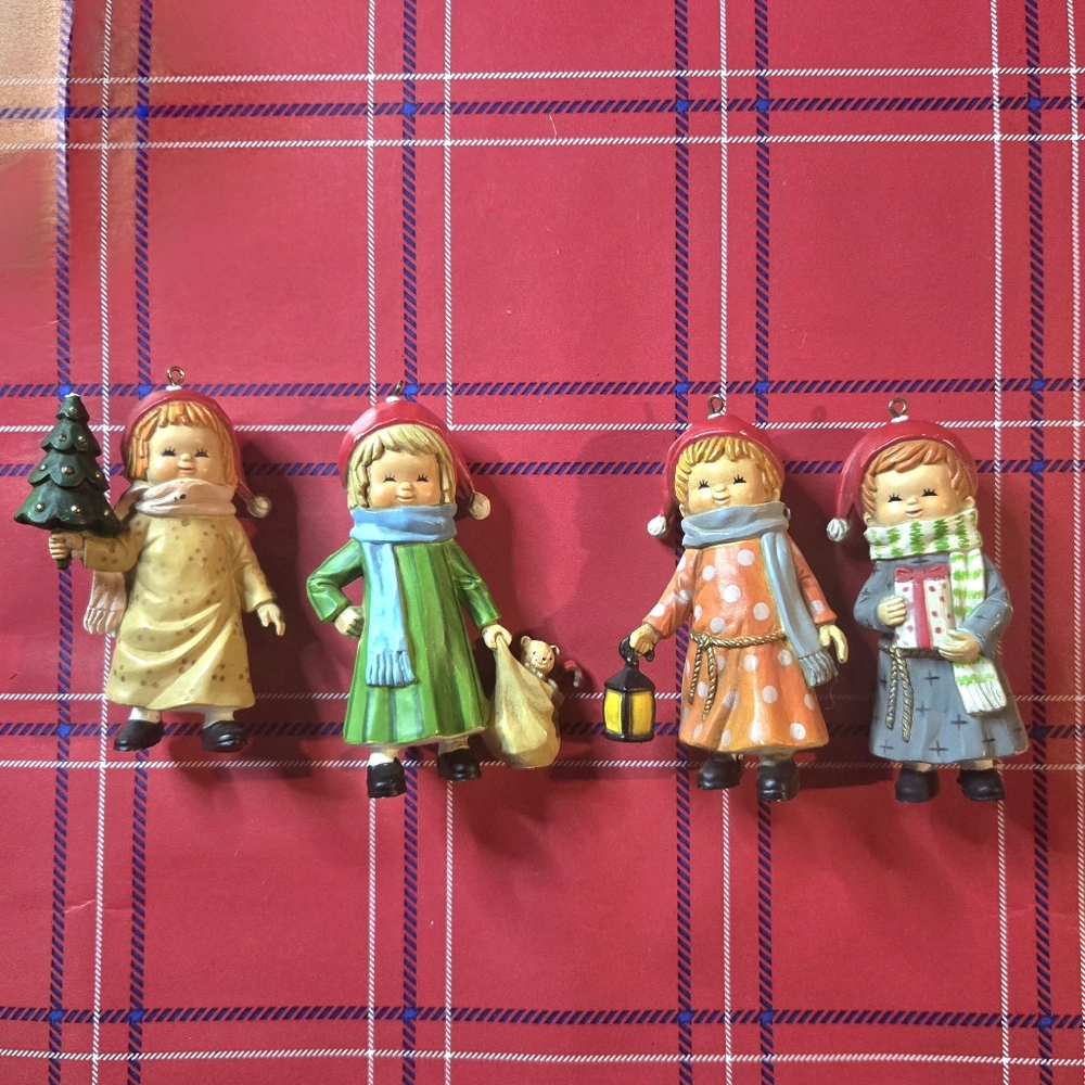 Vintage Bradford Novelty Children Christmas Ornaments